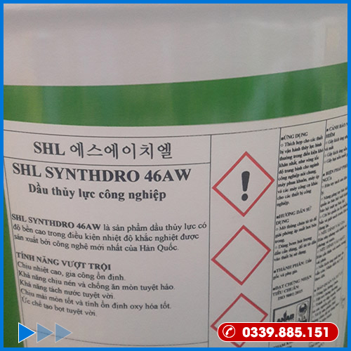 Dầu Nhớt SHL SYNTHDRO 46aw - DẦU THỦY LỰC CÔNG NGHIỆP