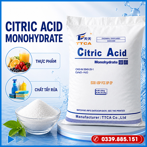 ACID CITRIC MONOHYDRATE TTCA TRUNG QUỐC