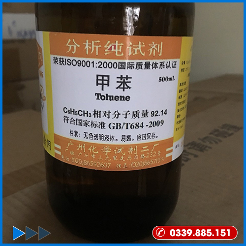 Hóa chất Toluene tinh khiết phân tích (Chai 500mL)