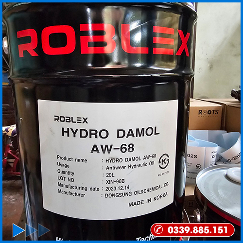 Dầu thủy lực Roblex Hydro Damol AW-68 (20L)